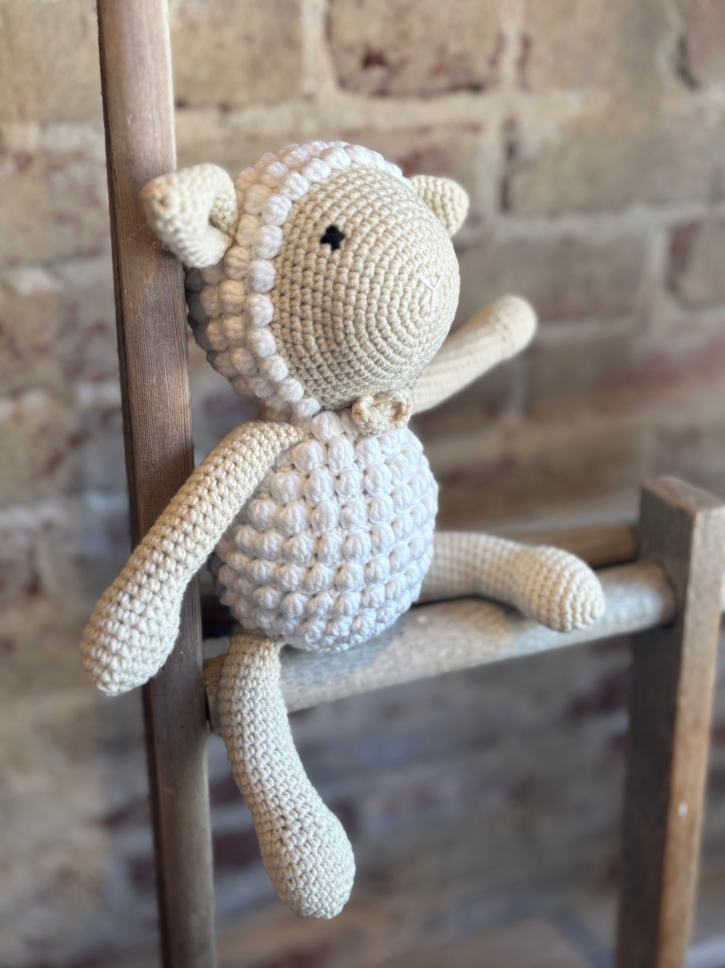 Crochet Lamb Toy - White