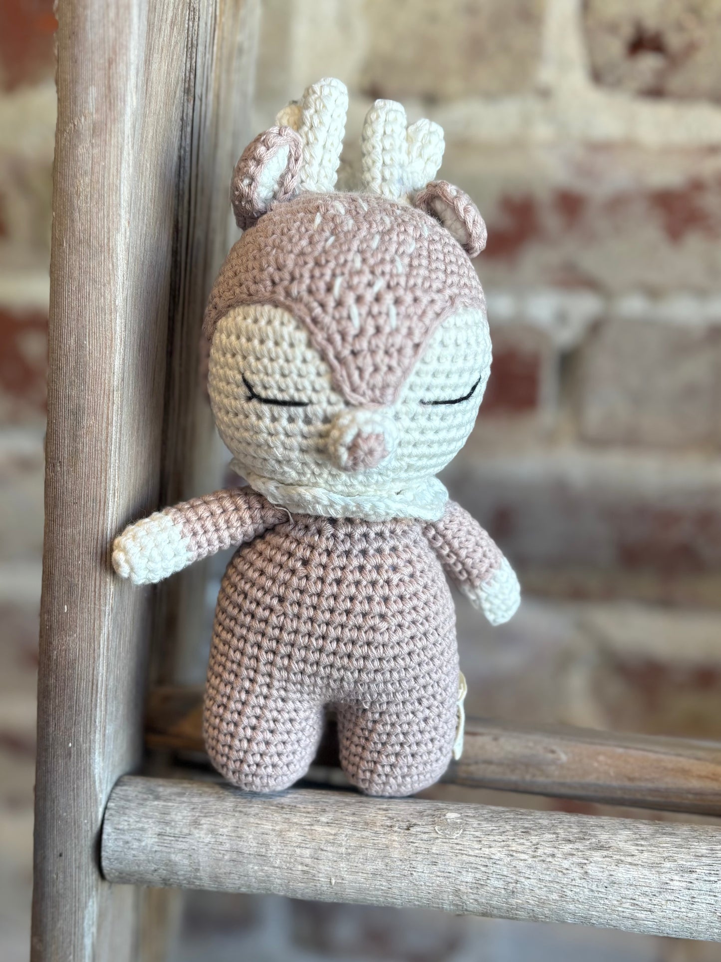 Mini Crochet Deer Toy - Mauve