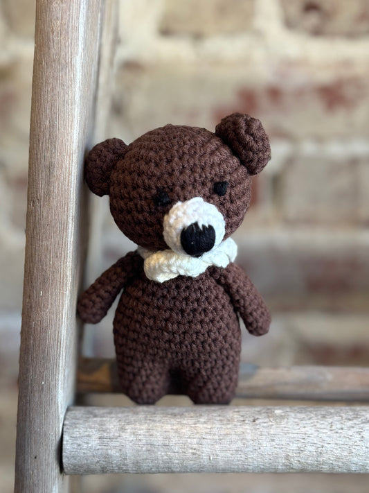 Mini Crochet Dark Teddy Bear Toy