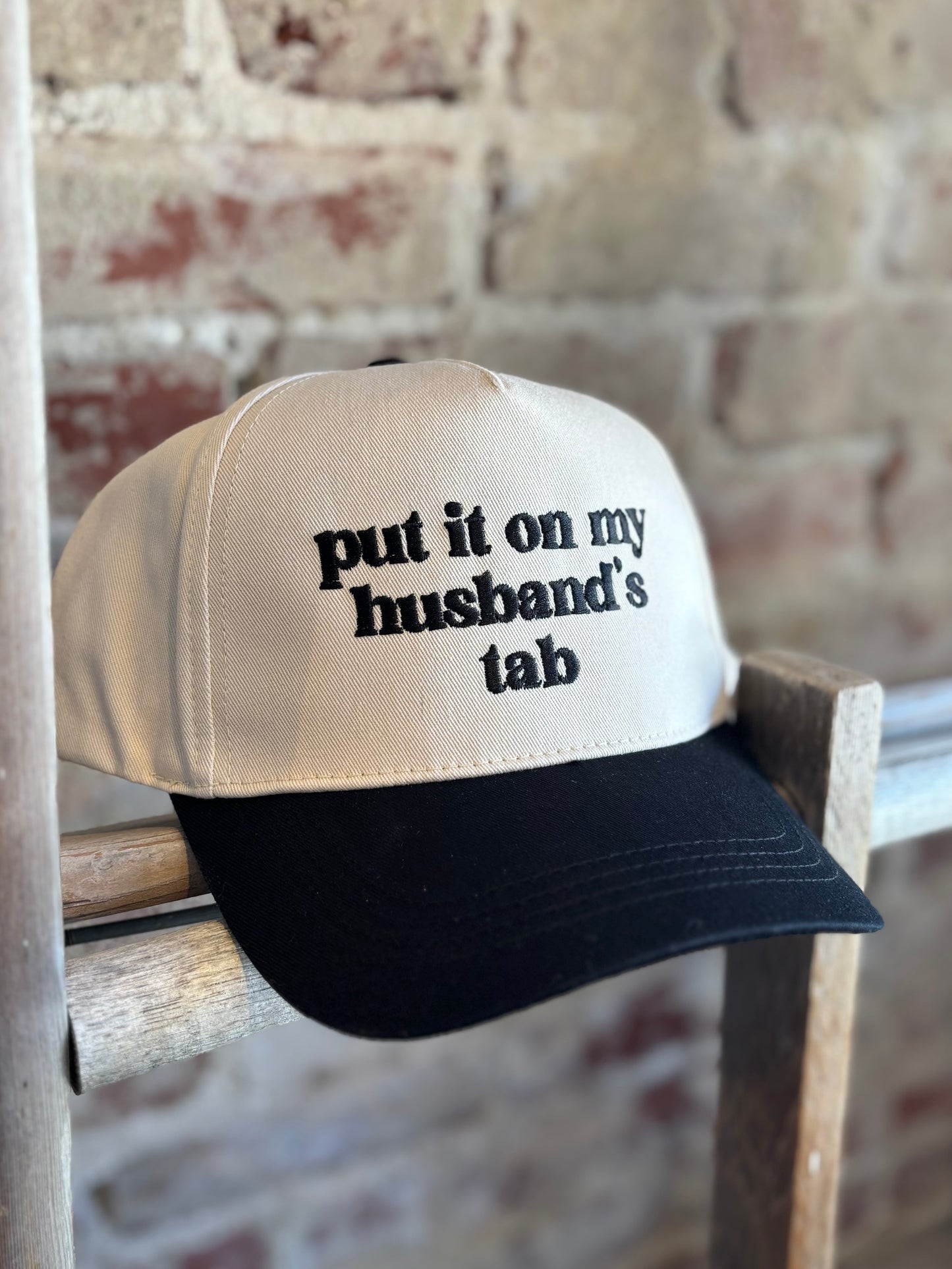 Put It On My Husband's Tab Hat - Black