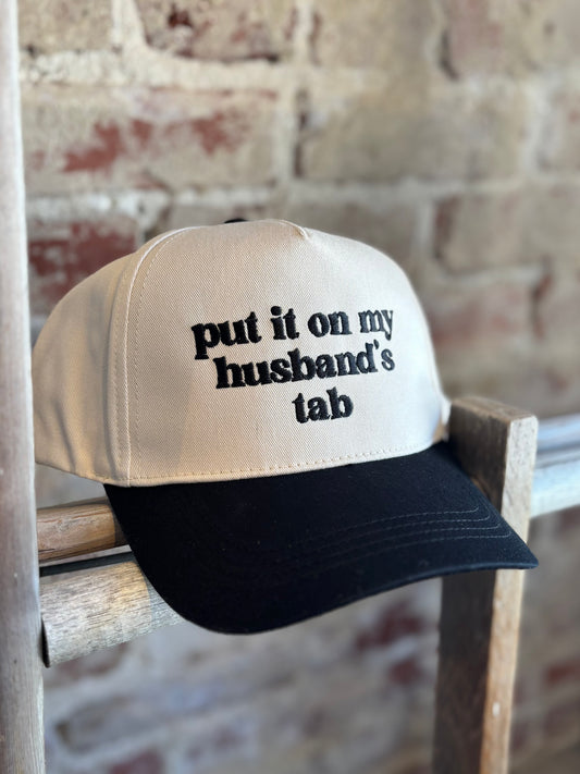 Put It On My Husband's Tab Hat - Black