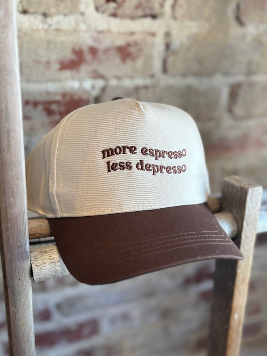 More Espresso, Less Depresso Hat - Brown