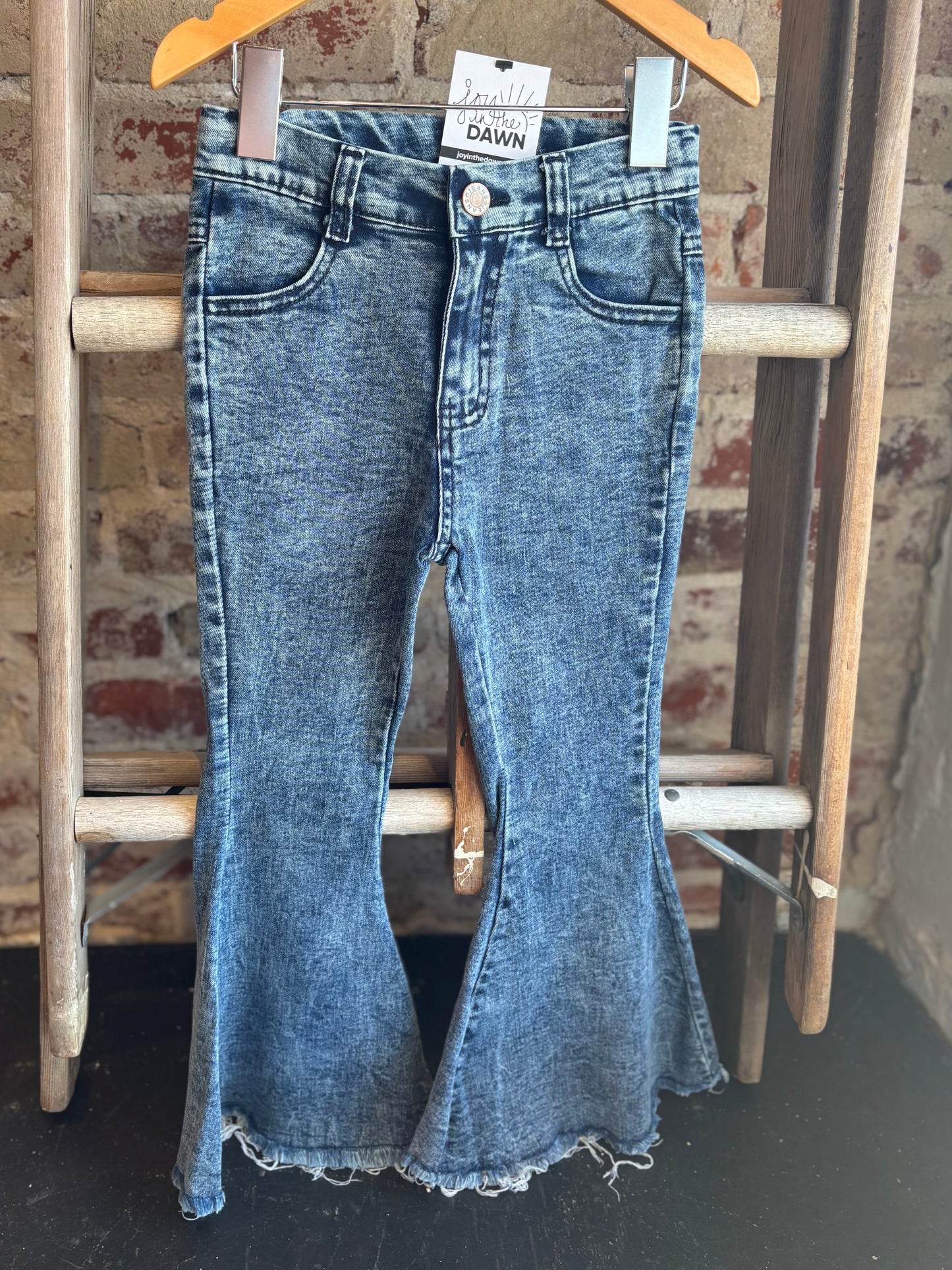 Flare Leg Faded Denim Jeans - Kids/Tweens
