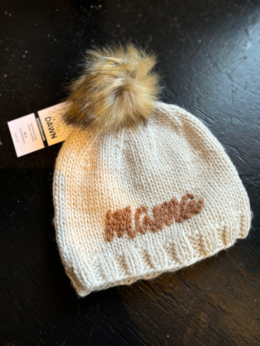 Mama Pom Pom Beanie