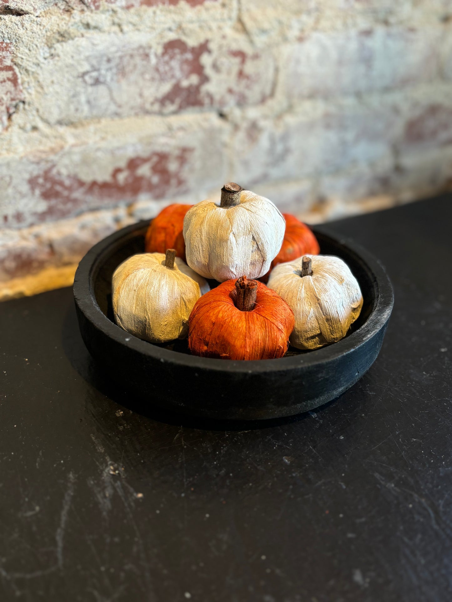 Black Wood Decorative Bowl