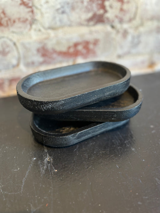 Small Black Wooden Tray