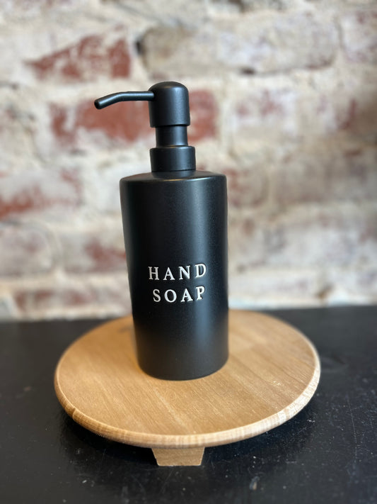 Stoneware Hand Soap Dispenser- Black