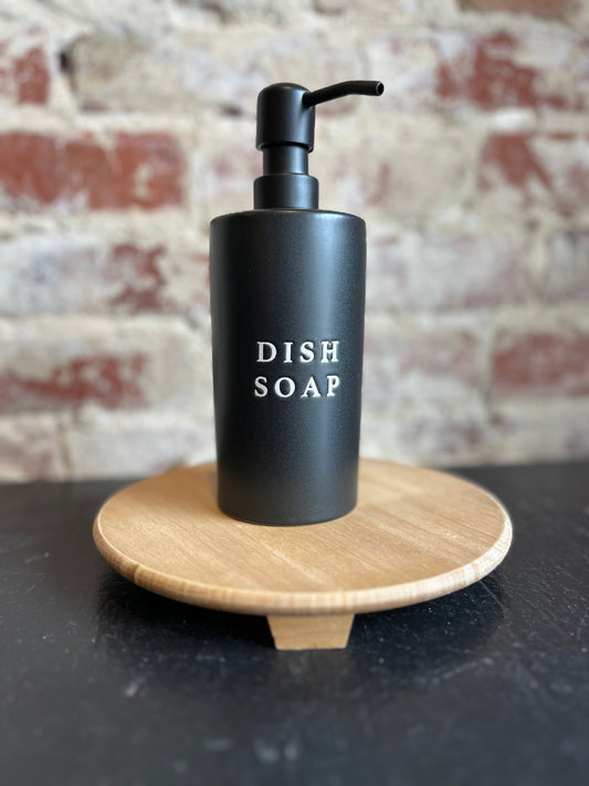 Stoneware Dish Soap Dispenser- Black