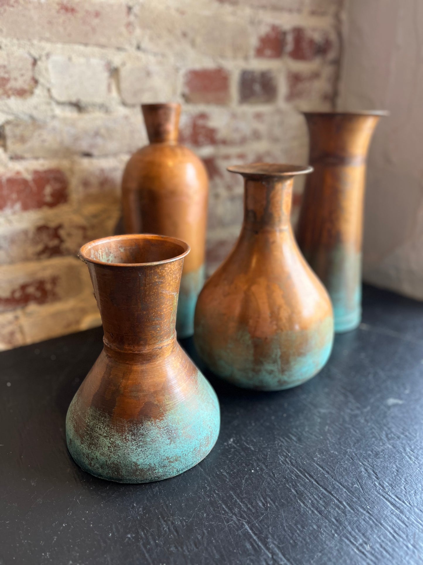 Copper Round Vase- Medium