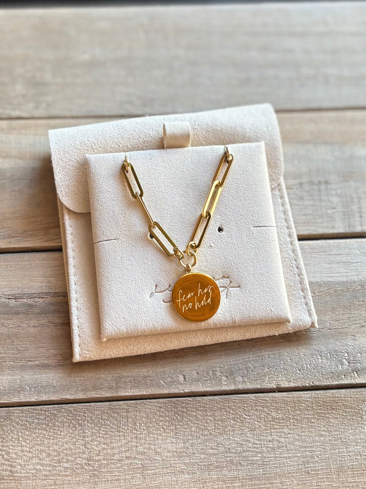 Fear Has No Hold Necklace - Gold