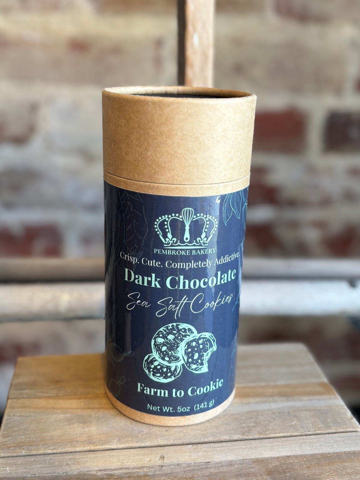 Mini Dark Chocolate Sea Salt Crispy Cookies