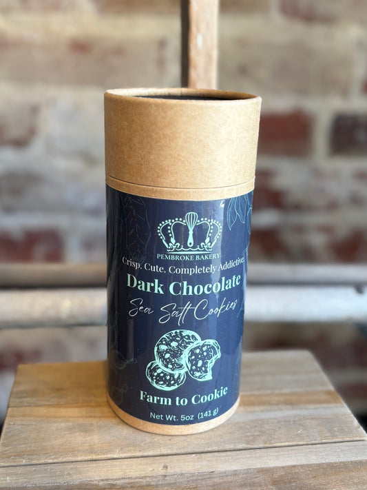Mini Dark Chocolate Sea Salt Crispy Cookies