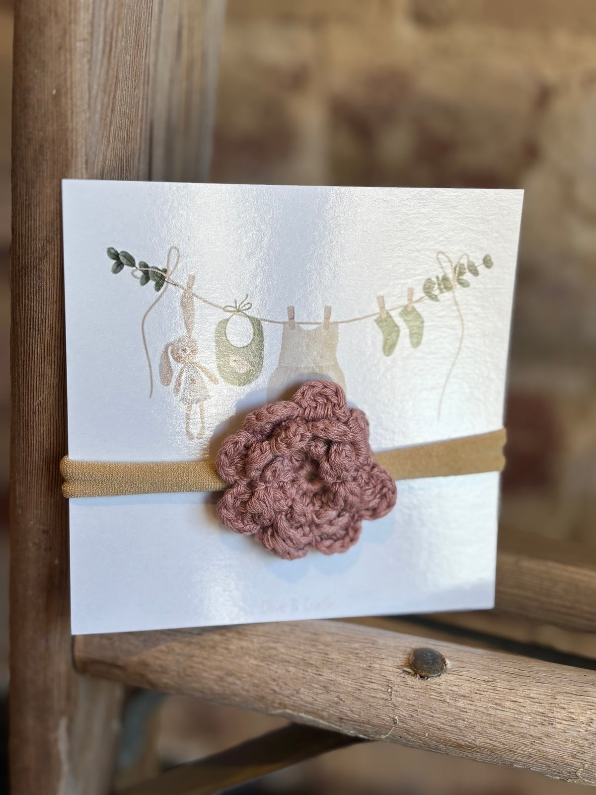 Crochet Single Flower Headband- Mauve