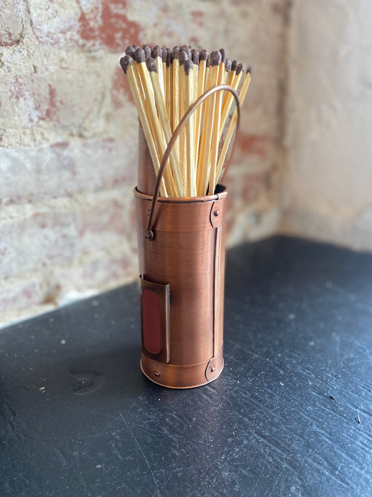 Copper Match Holder w/ Matches