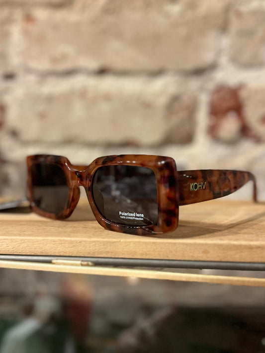 Breeze Tortoise Rectangle Sunglasses
