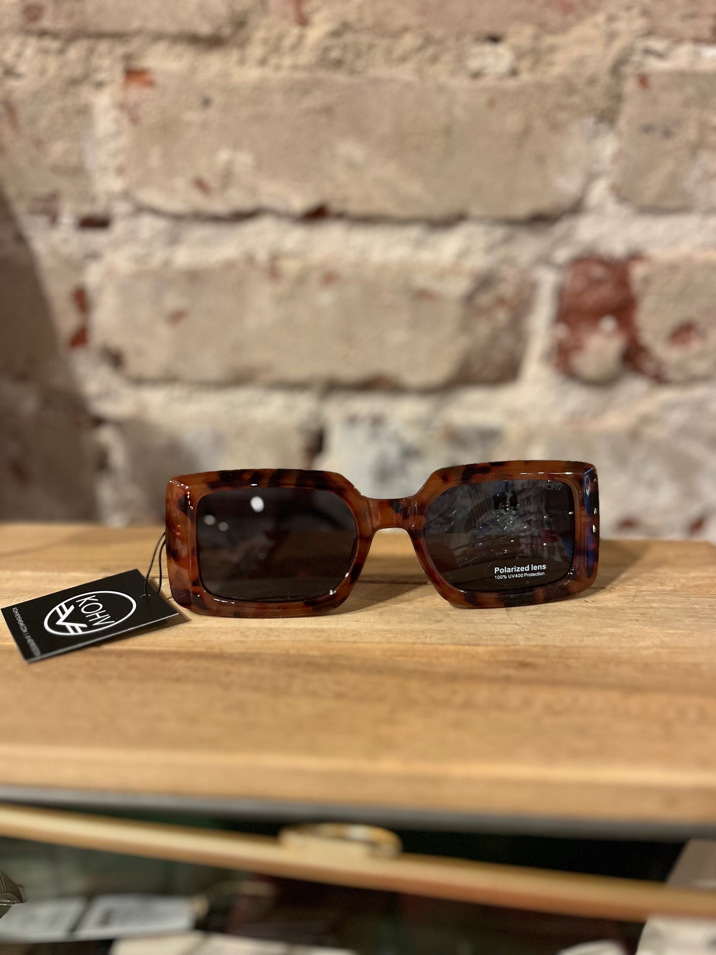Breeze Tortoise Rectangle Sunglasses