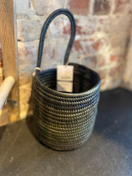 Black Hand Woven Basket