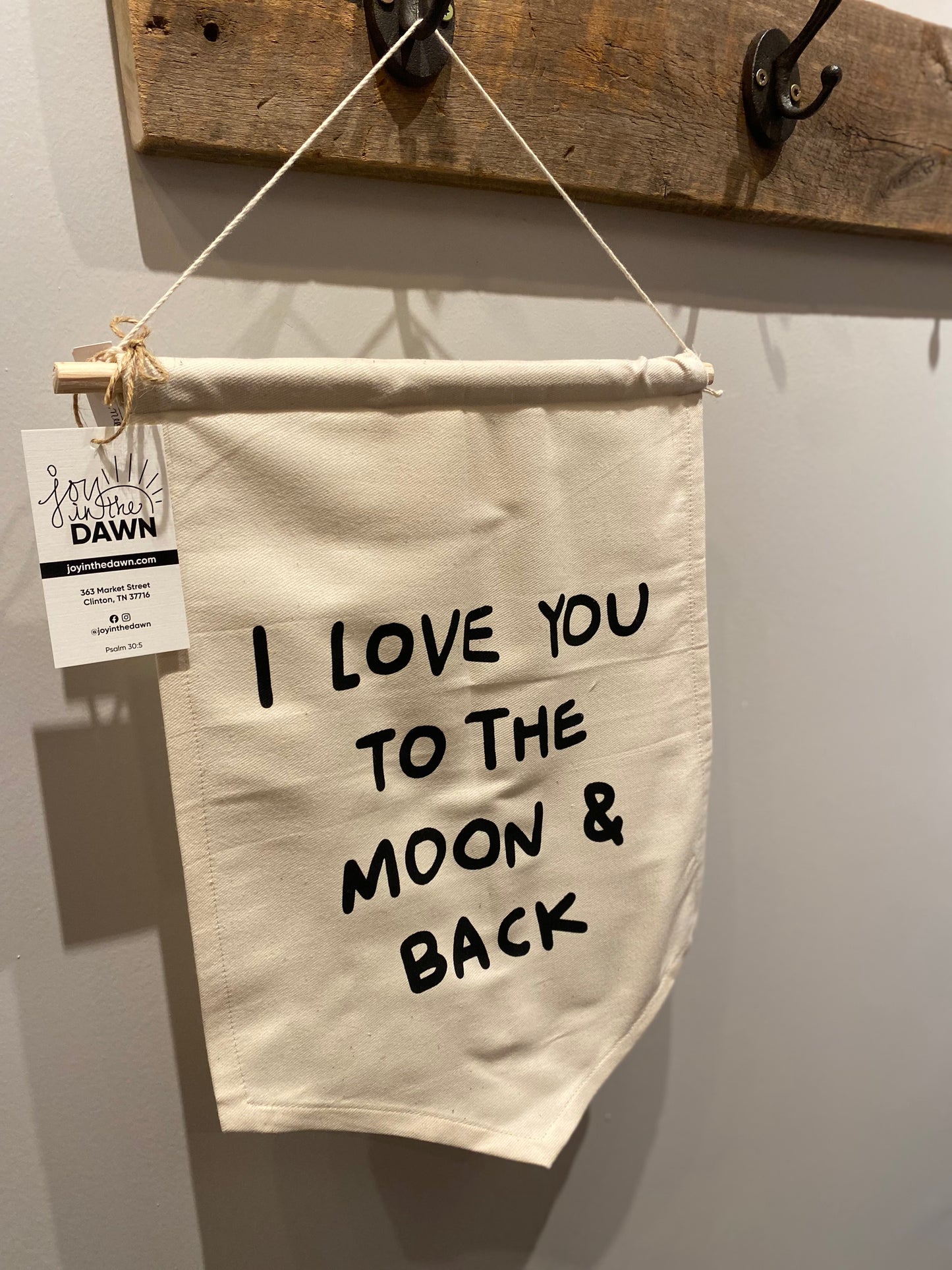 To the Moon and Back Hang Sign