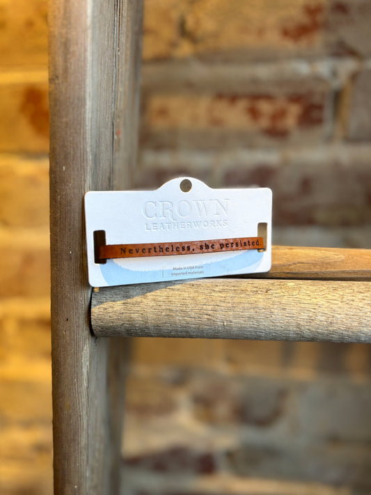 She Persisted Leather Bracelet