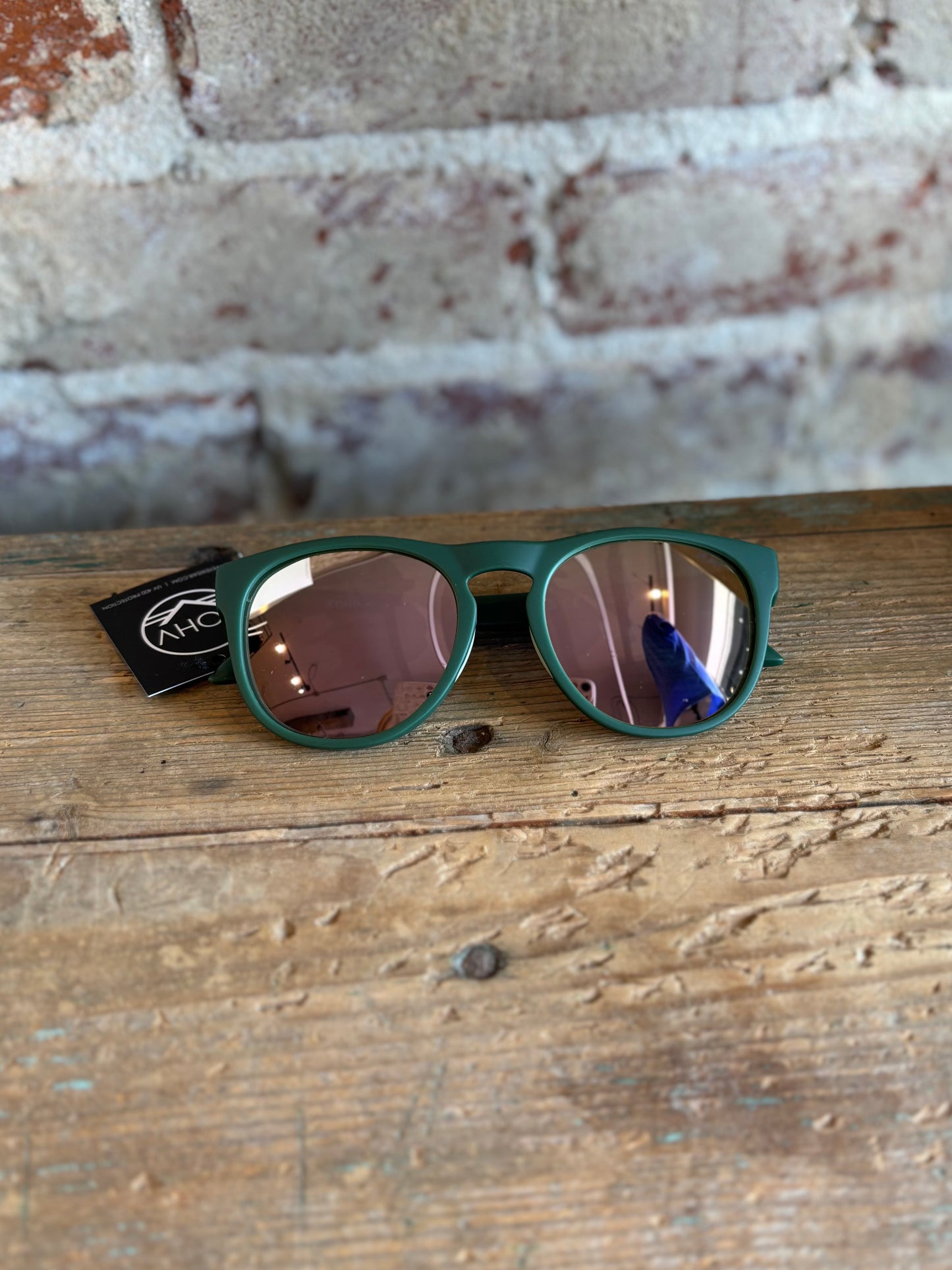 Stride Polarized Round Sunglasses - Green/Blush
