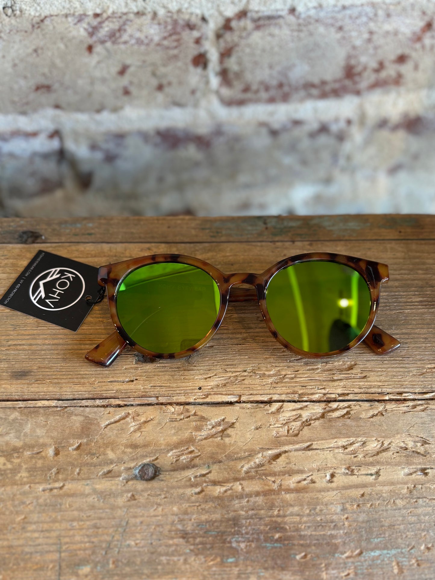 Heron Polarized Round Sunglasses - Tortoise