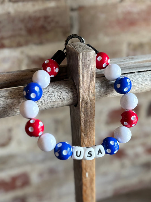 USA Pet Necklace - Red/White/Blue