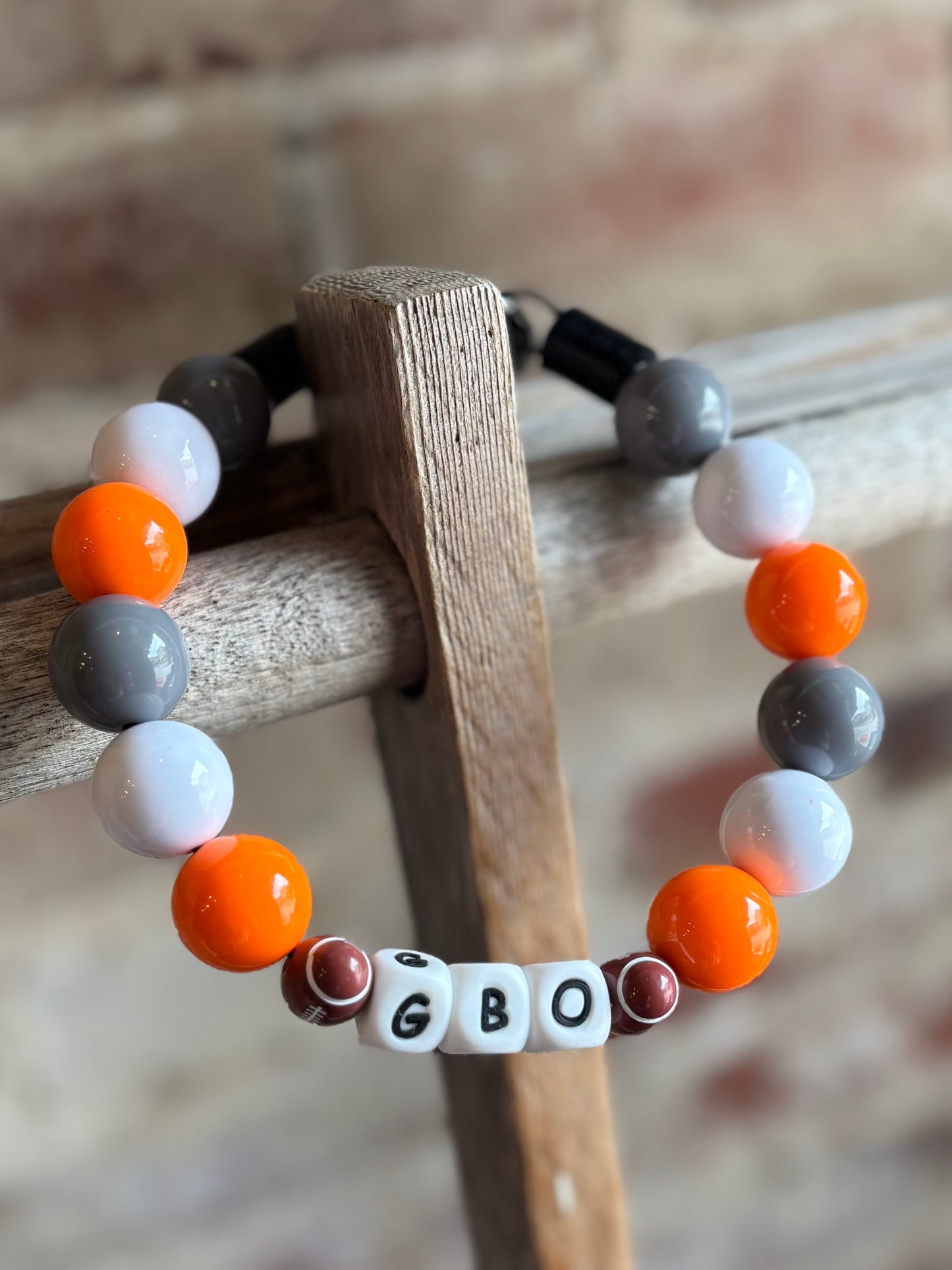 GBO Pet Necklace - Orange/White