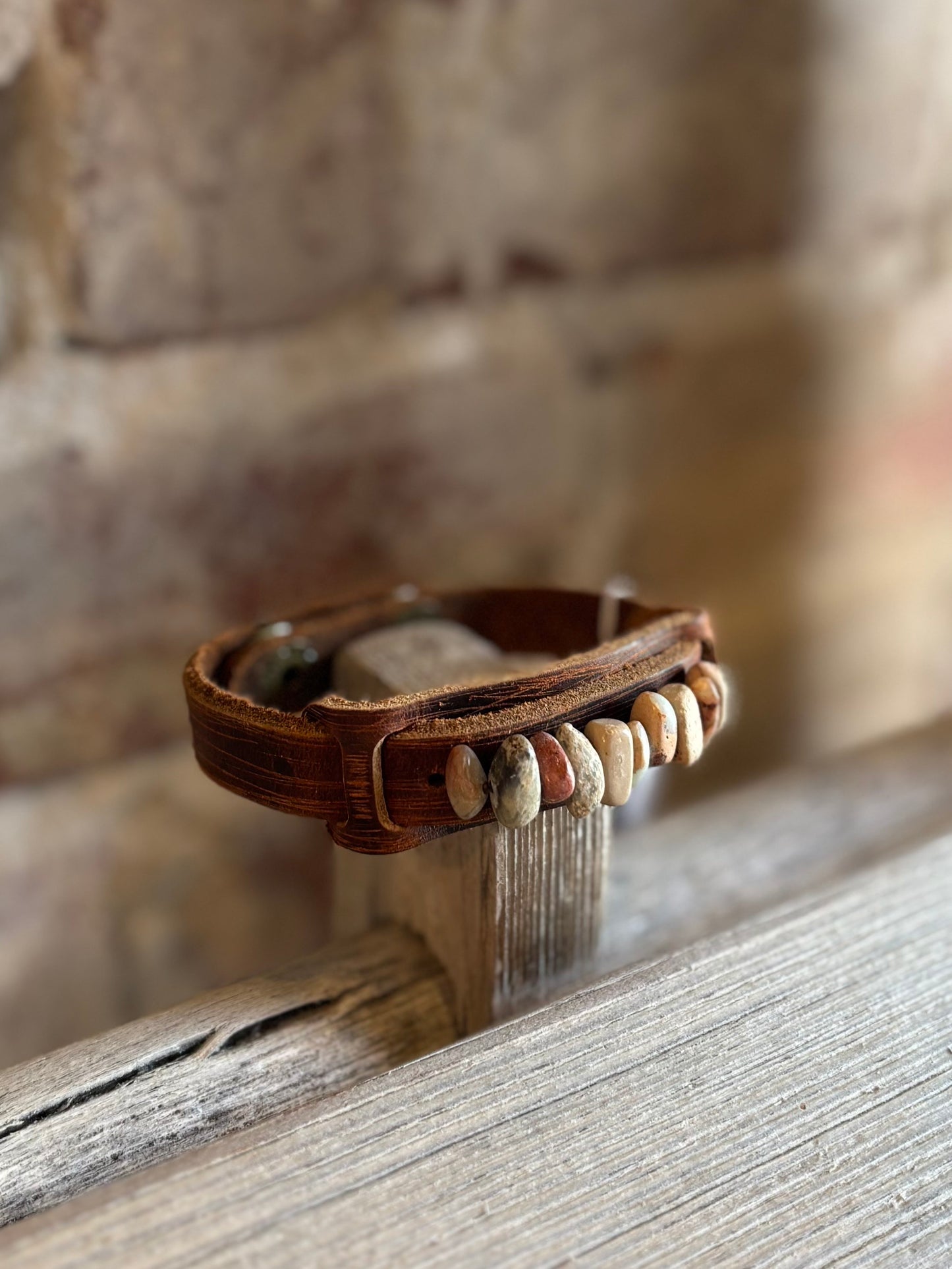 Aqua Terra Leather Cuff Bracelet