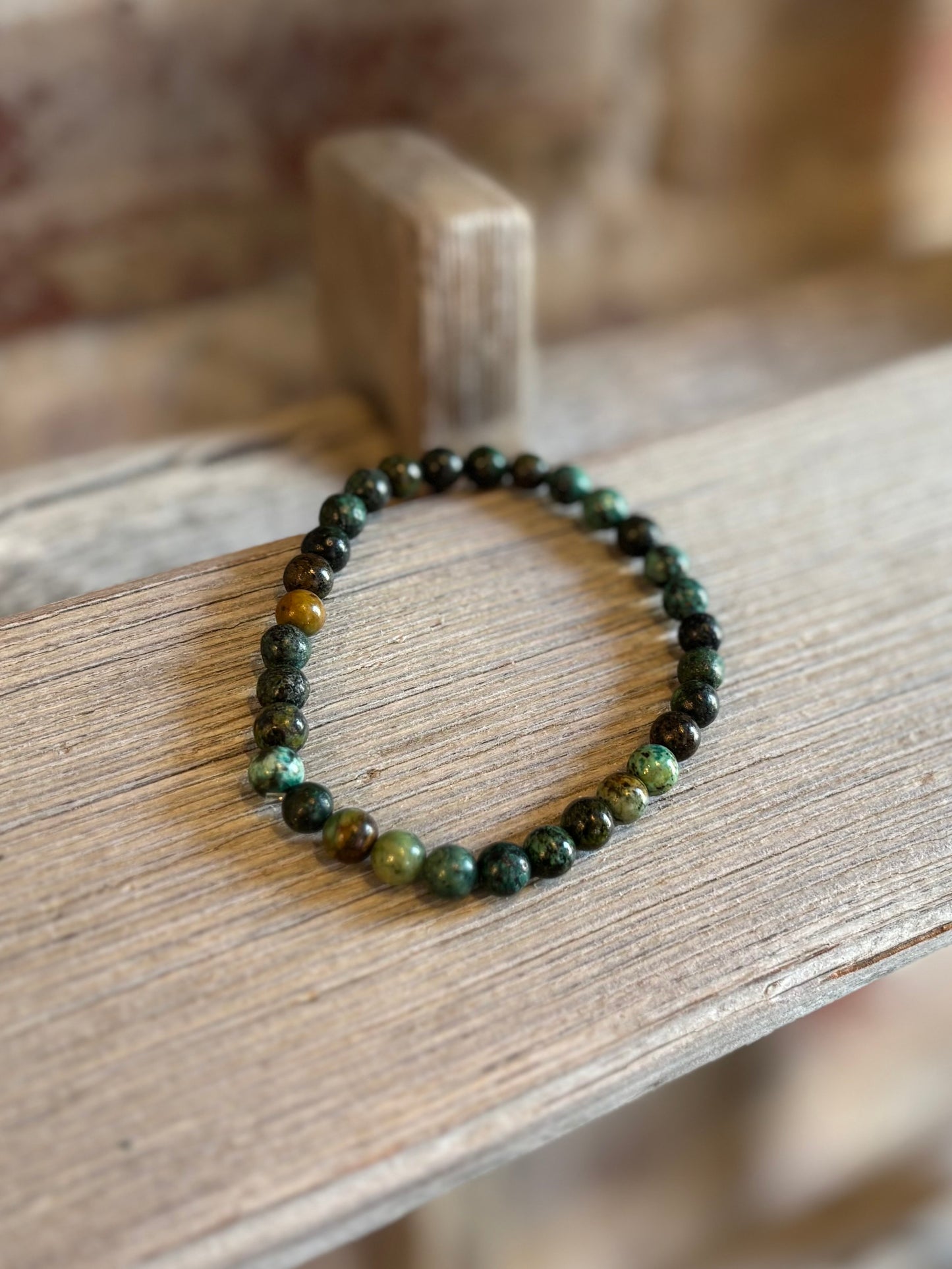 African Turquoise Beaded Bracelet