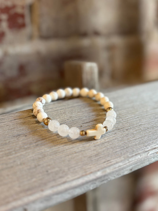 Jade & Hematite Beaded Bracelet