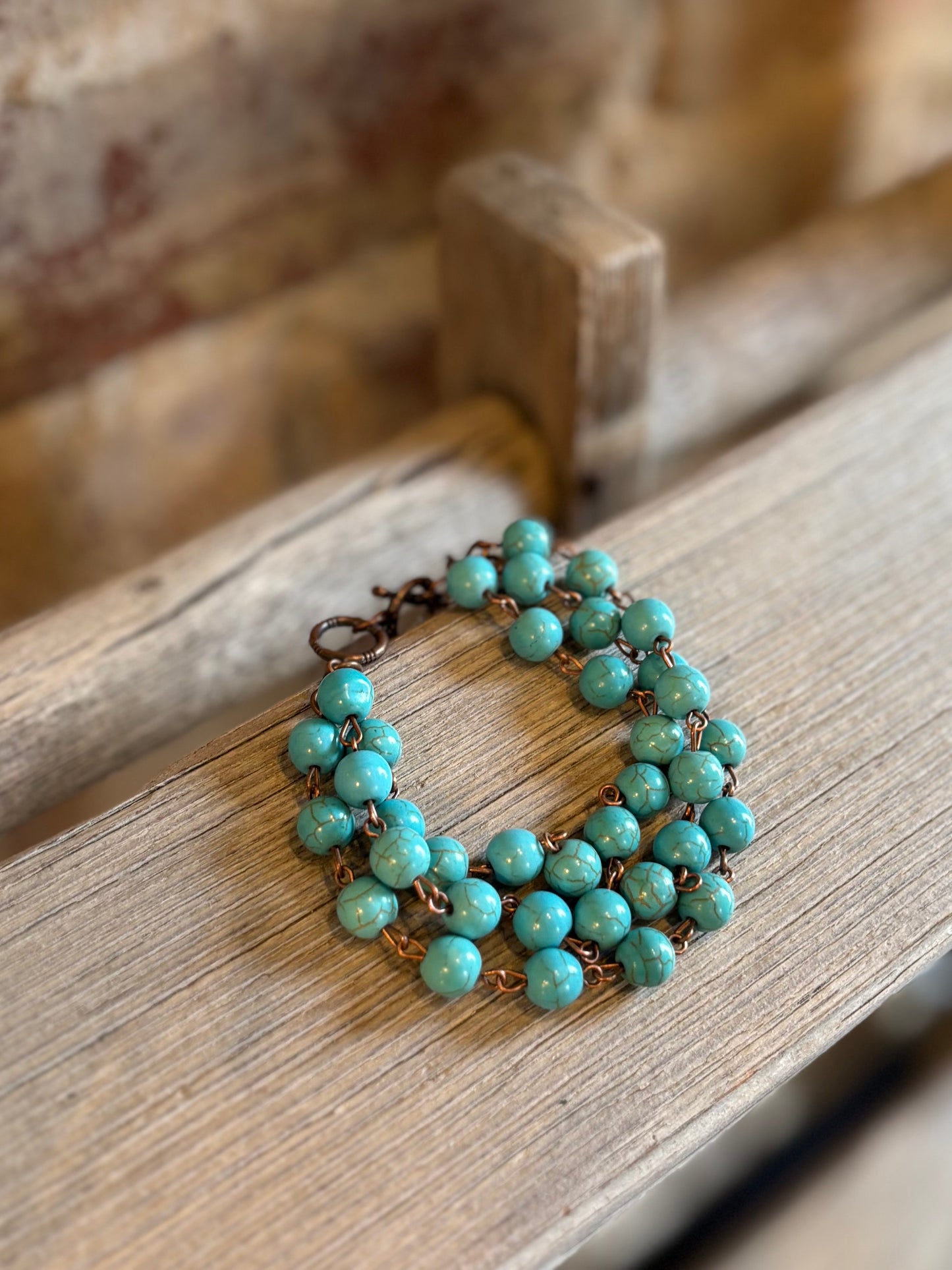 Turquoise Triple Strand Bracelet