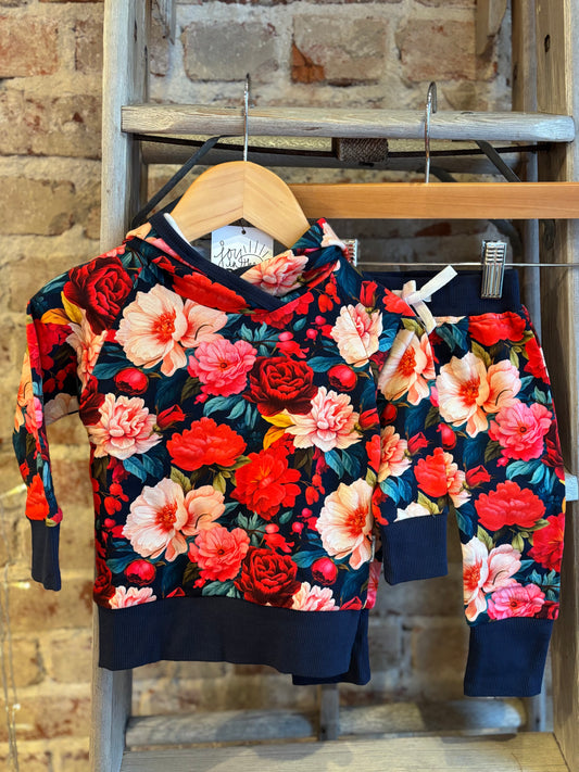 Shirly Floral Hoodie Set- Toddler/Youth