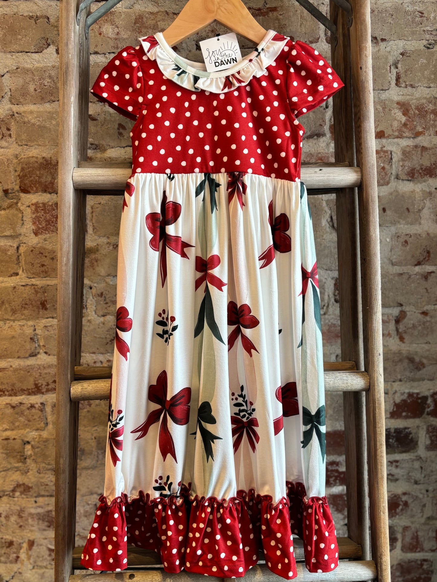 Polka Dot Bow Dress- Toddler/Youth