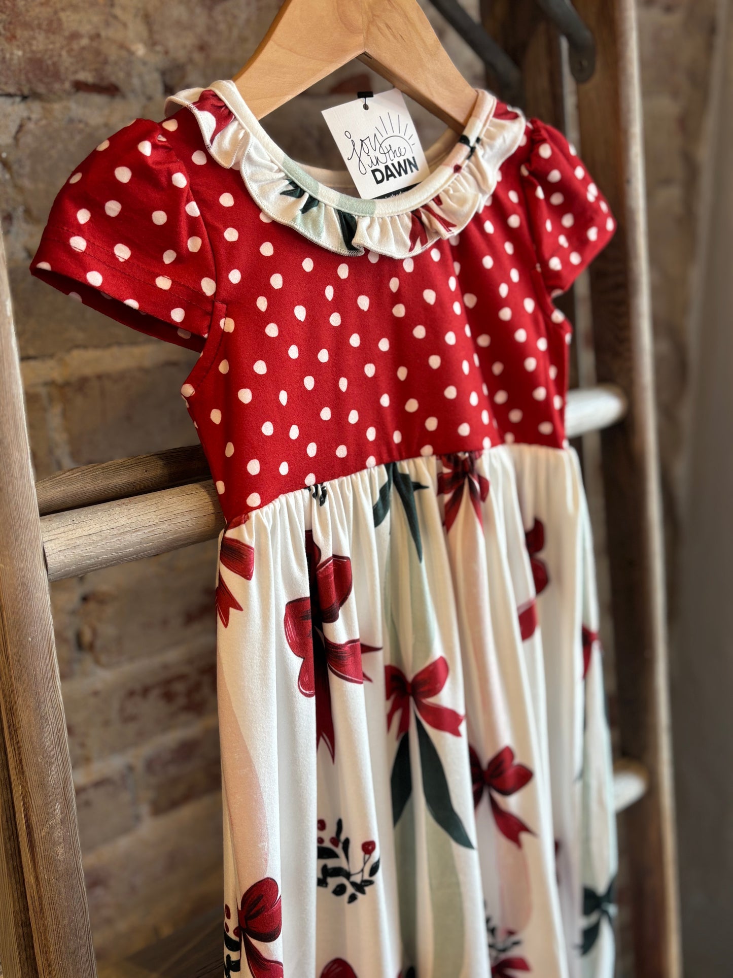 Polka Dot Bow Dress- Toddler/Youth