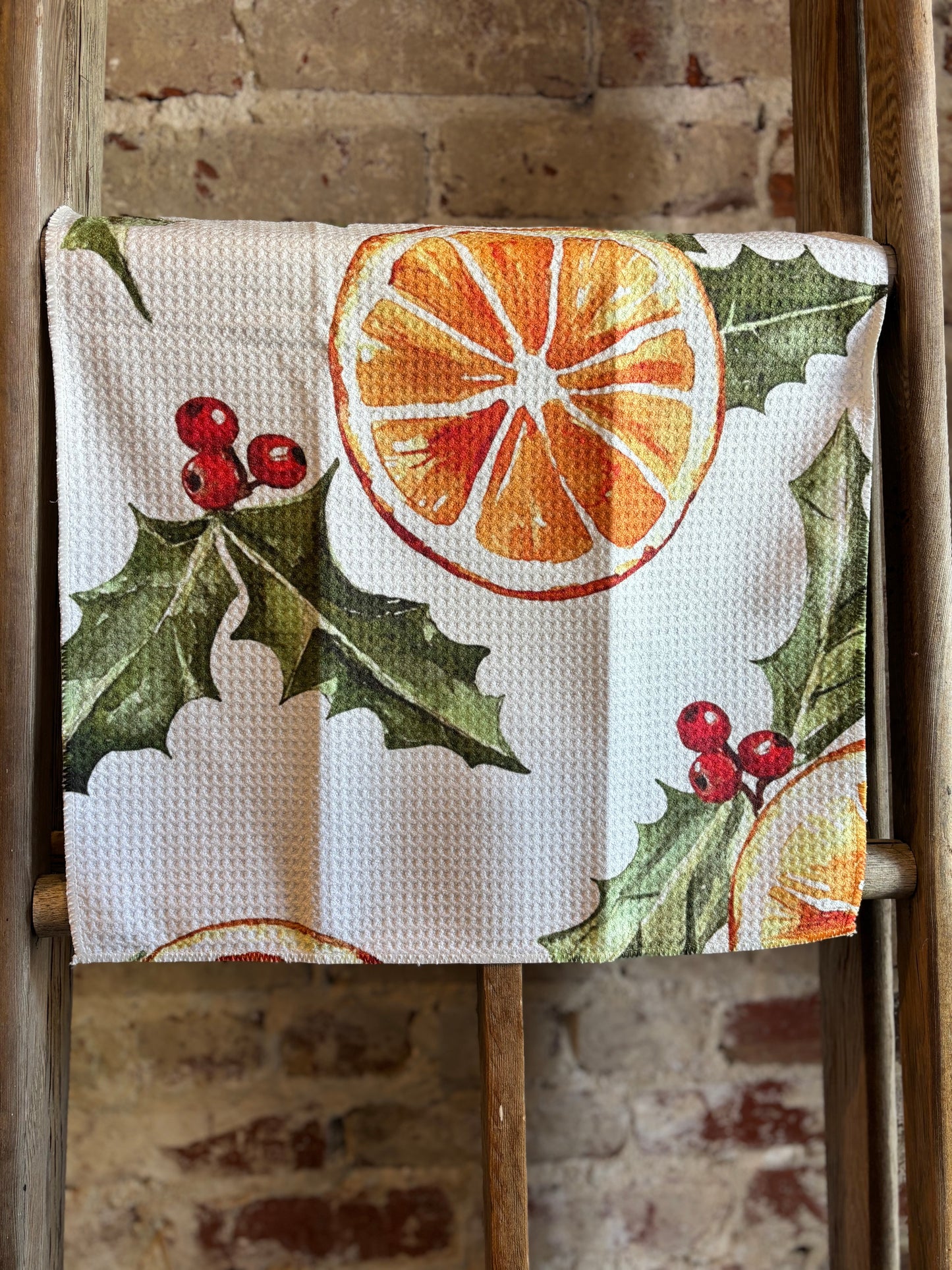 Orange & Berry Waffle Towel