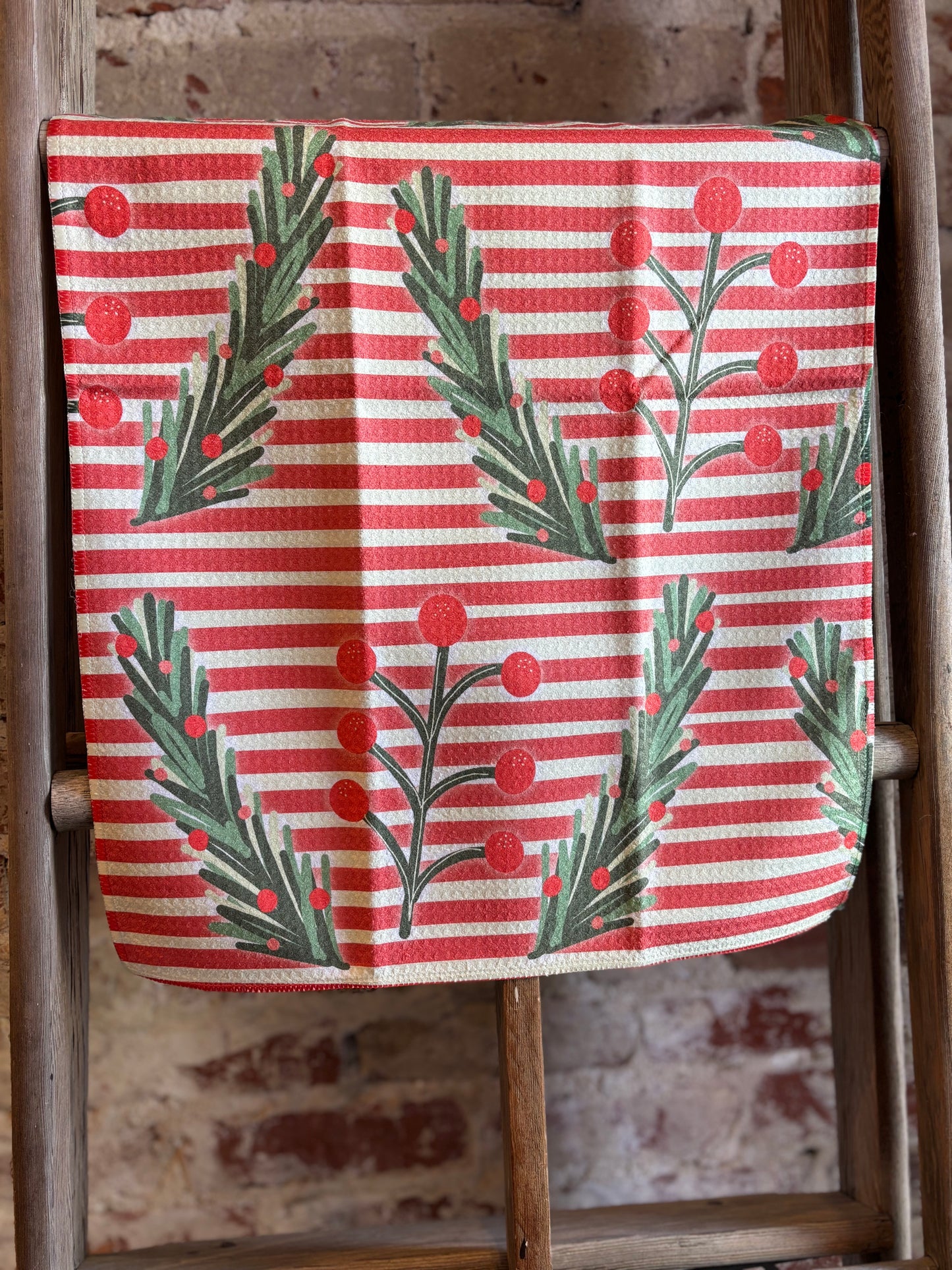 Retro Mistletoe Towel