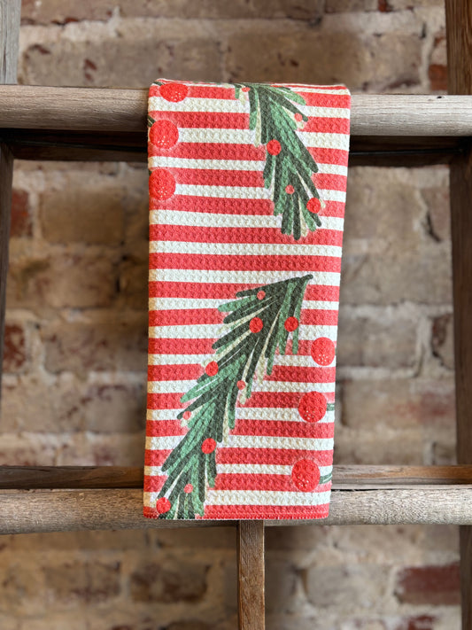 Retro Mistletoe Towel
