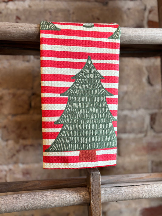 Retro Christmas Tree Towel