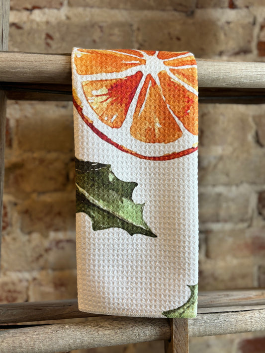 Orange & Berry Waffle Towel