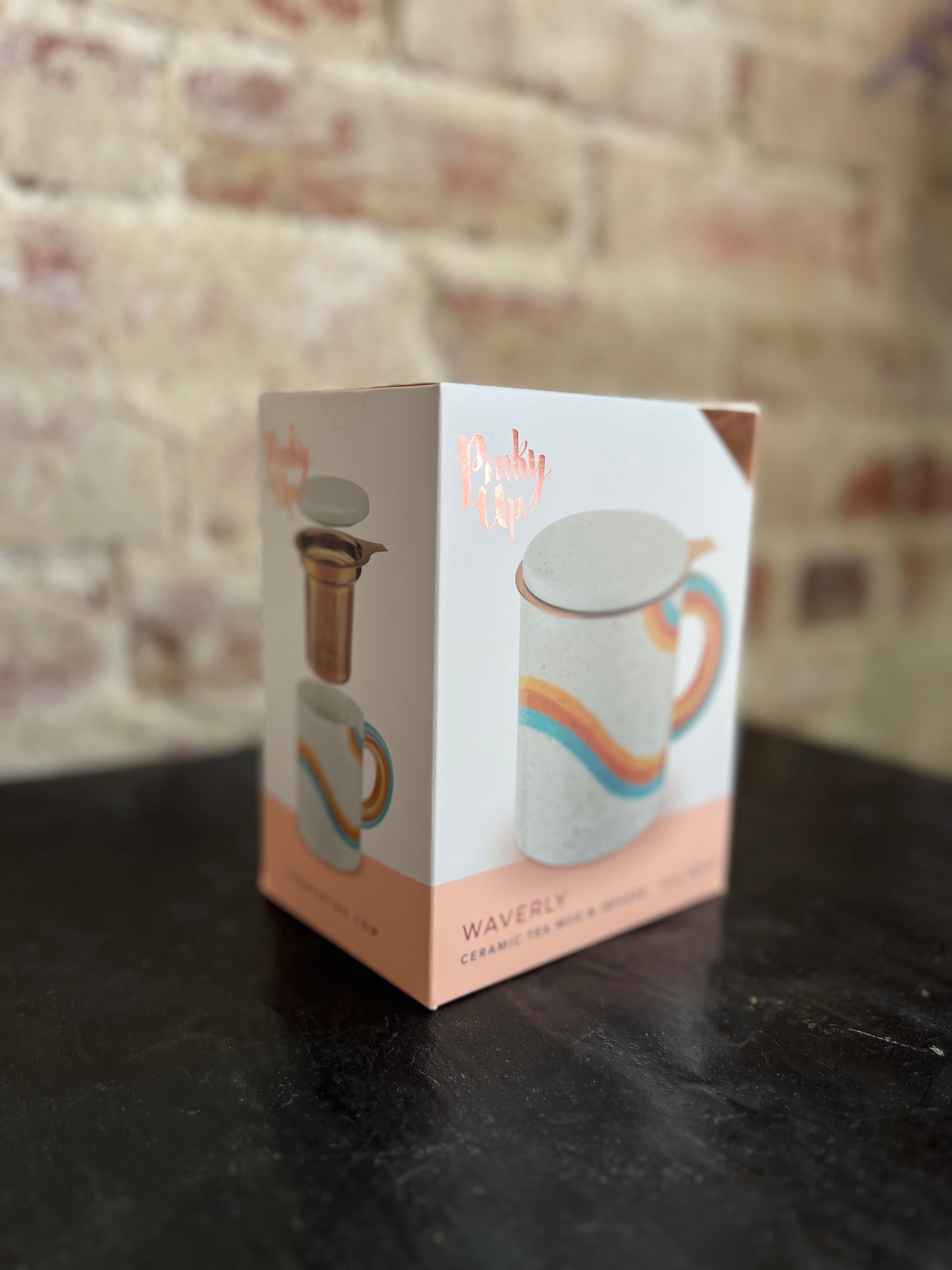 Waverly Ceramic Tea Mug & Infuser w/ Lid