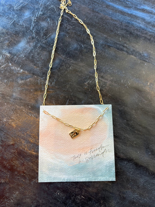 Rest in Him Tag Necklace