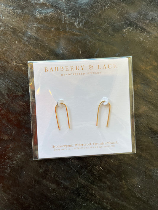 Open Arc Earrings- Gold