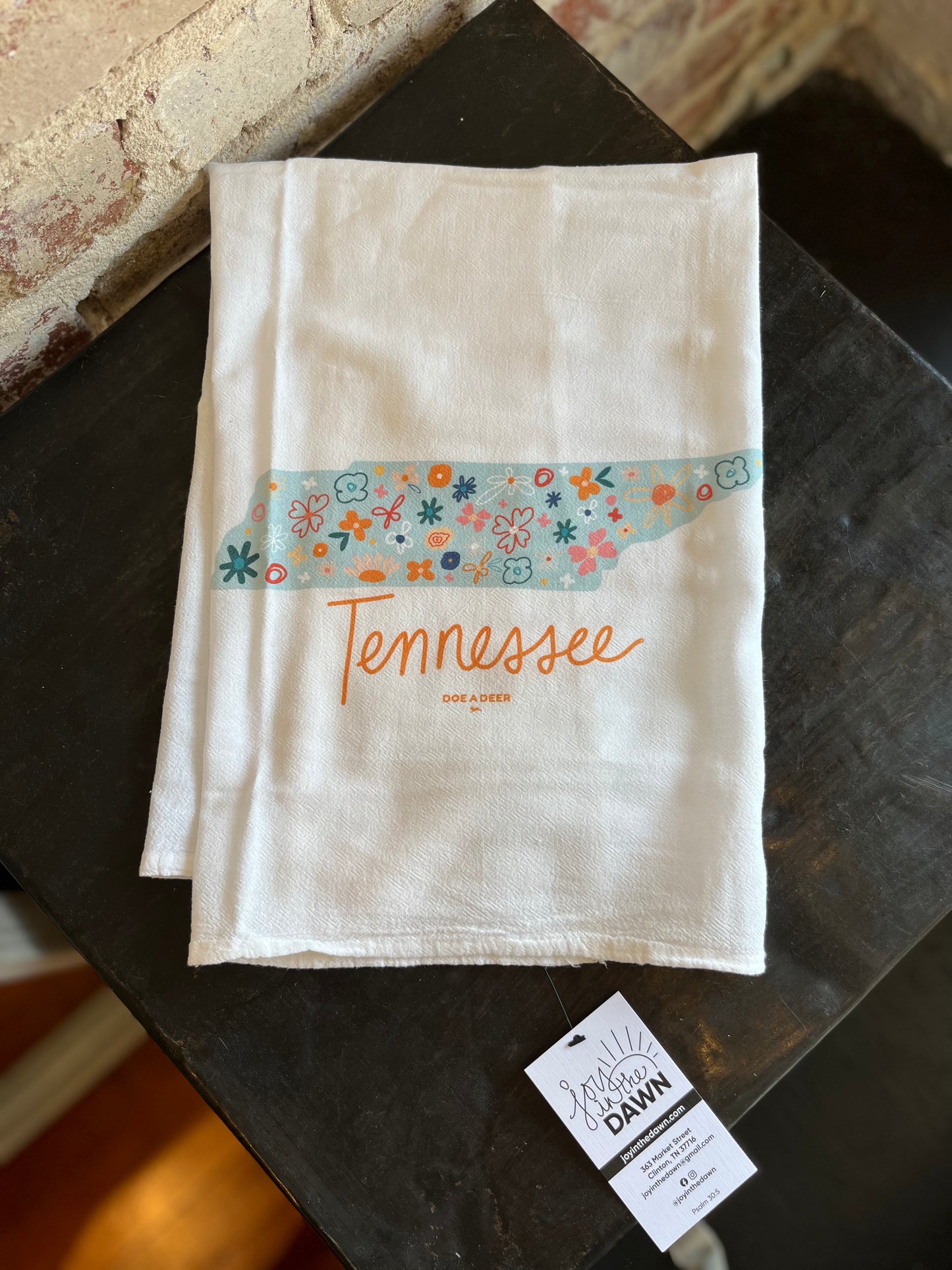 Tennessee Floral Flour Sack Towel