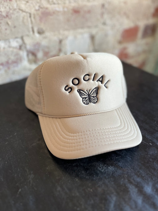 Social Butterfly Foam Trucker Hat