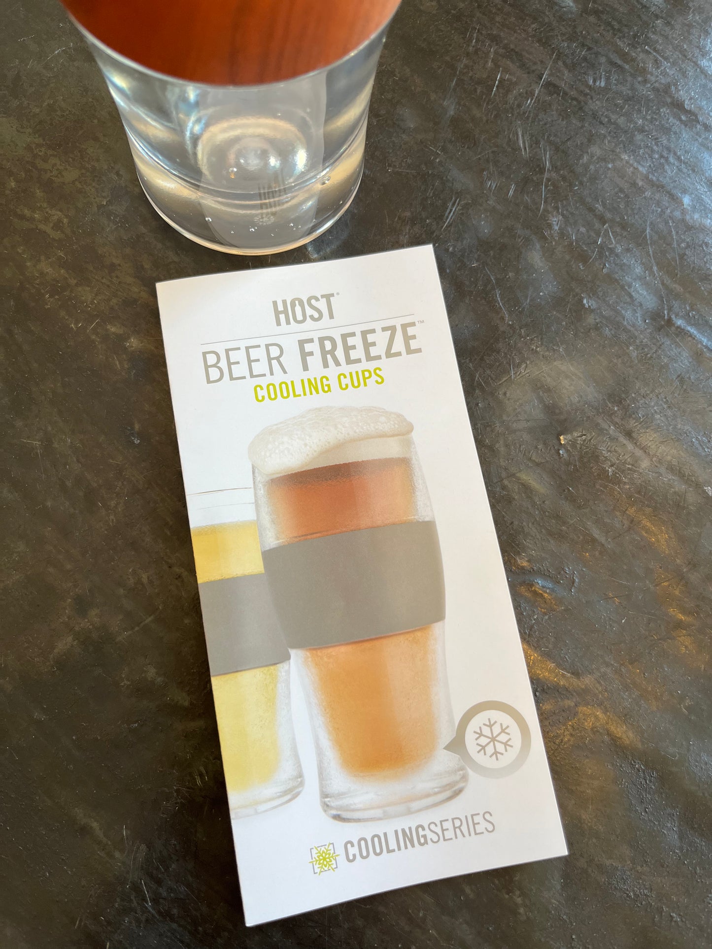 Beer Freeze Cooling Cup- Wood Print