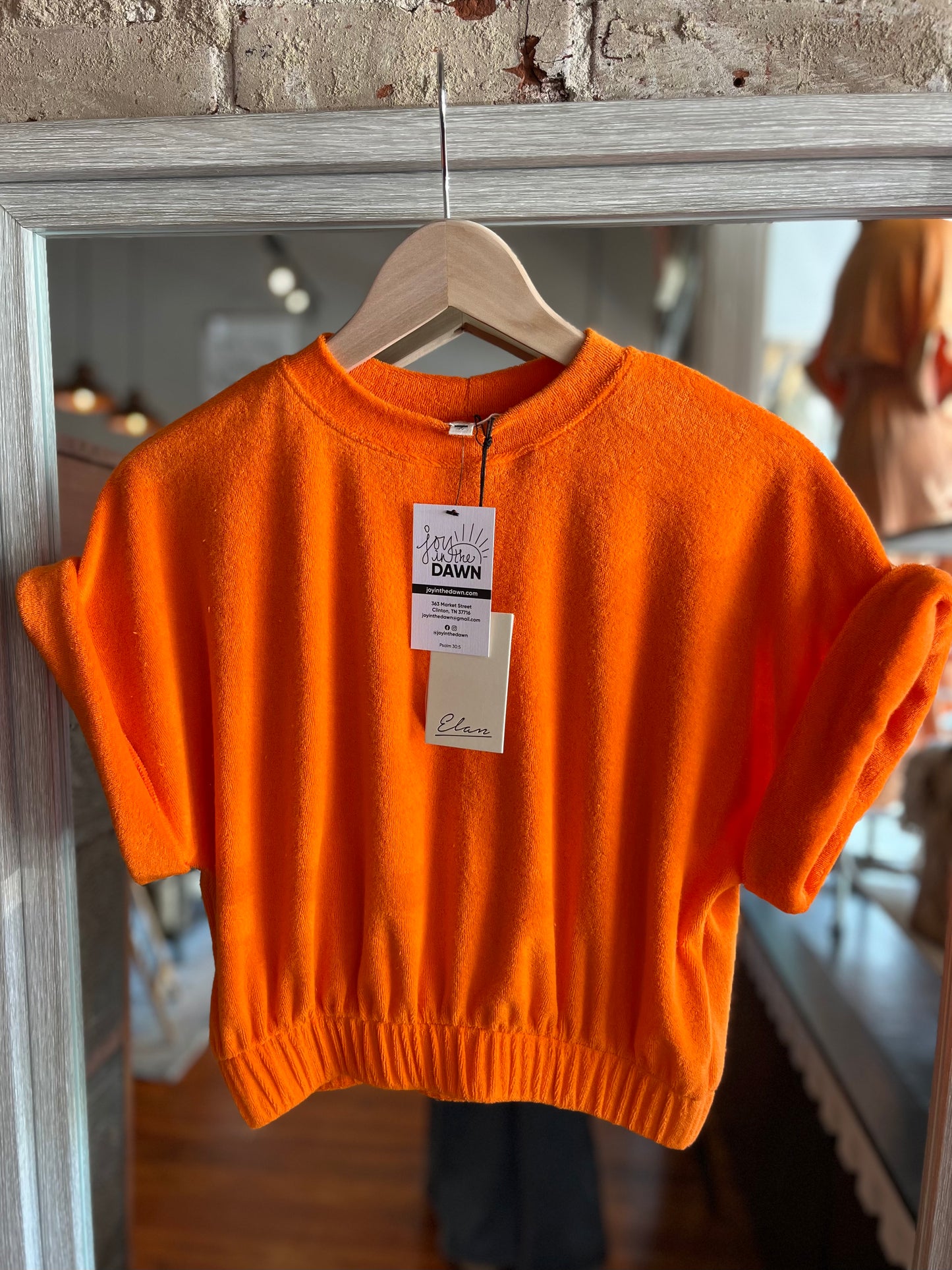 Orange Terry Cloth Top