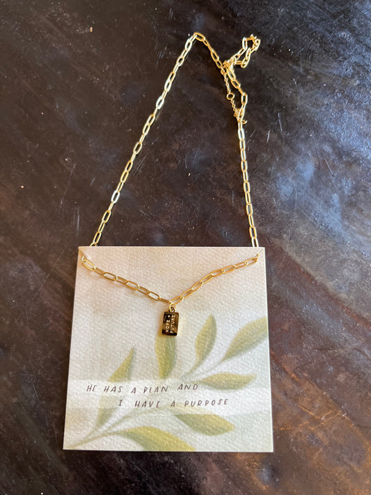 Hope + Future Tag Necklace