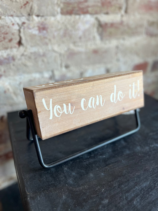 Encouraging Wooden Flip Sign