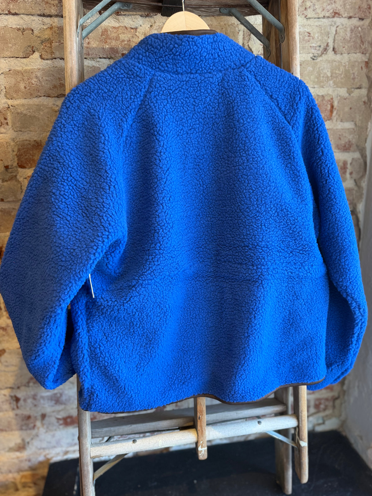 Jersey Lined Sherpa Pullover - Cerulean Blue