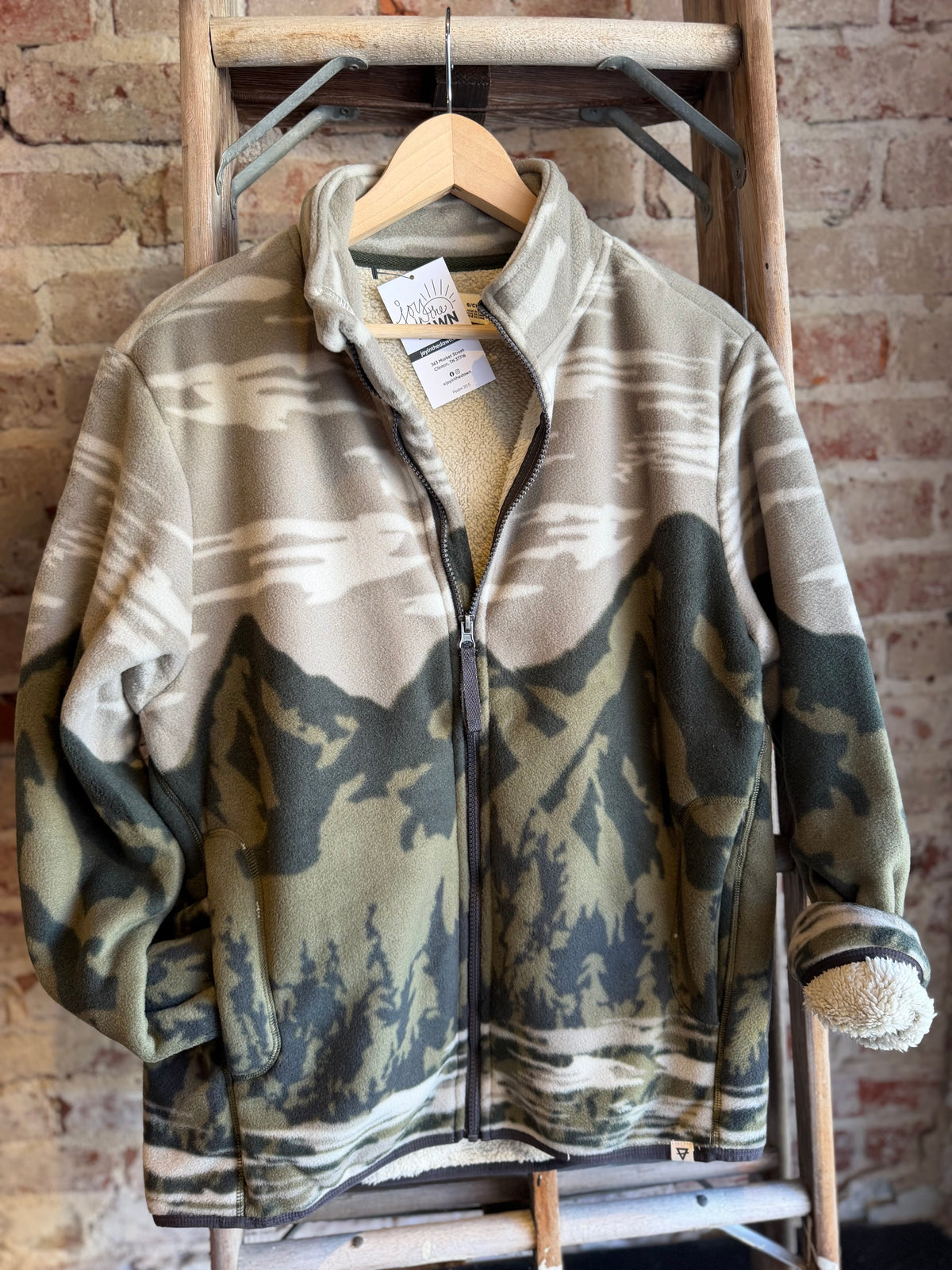Picchu Sherpa Lined Fleece Jacket - Forest